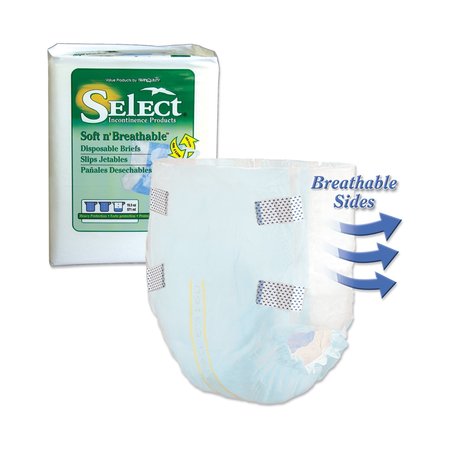 PBE SELECT Select Soft n' Breathable Incontinence Brief L Breathable, PK 12 2628